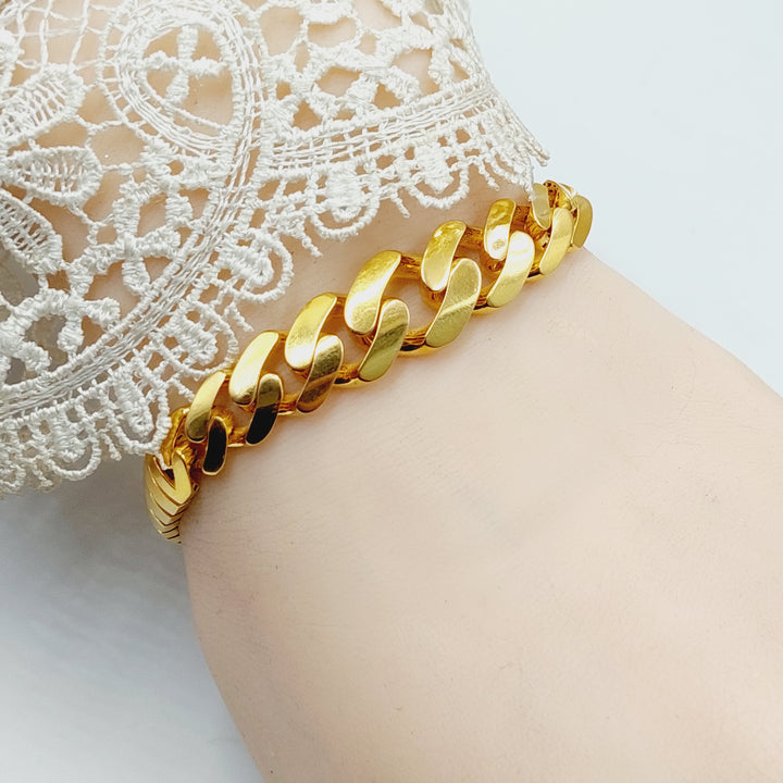 Snake Cuban Links Bracelet  Made Of 21K Yellow Gold by Saeed Jewelry-30720