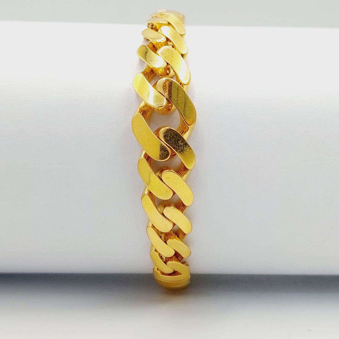 Snake Cuban Links Bracelet  Made Of 21K Yellow Gold by Saeed Jewelry-30720