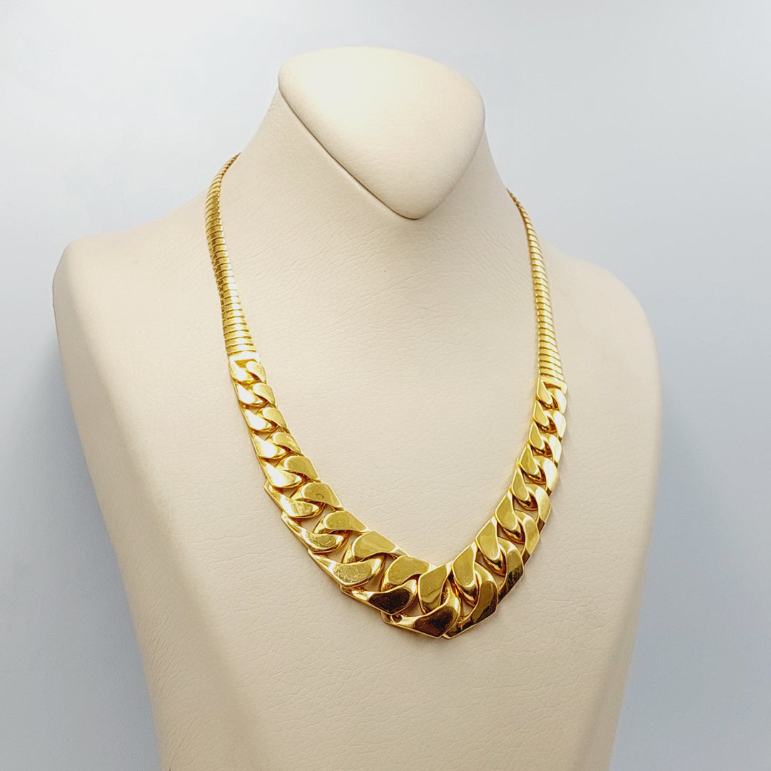 Snake Cuban Links Necklace  Made Of 21K Yellow Gold by Saeed Jewelry-30715