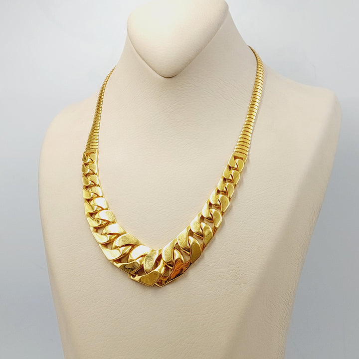 Snake Cuban Links Necklace  Made Of 21K Yellow Gold by Saeed Jewelry-30715