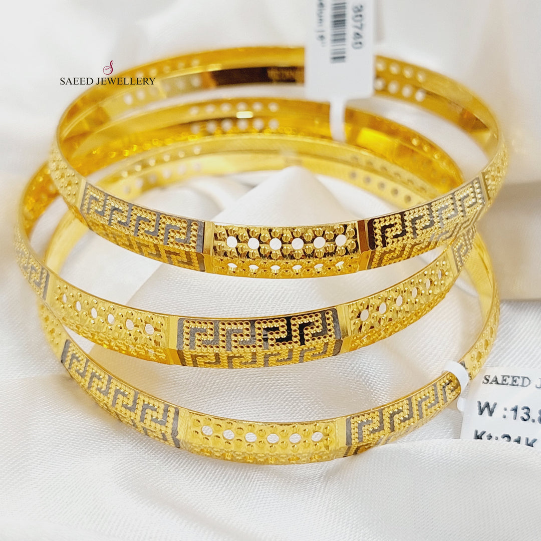 Solid Virna Bangle  Made Of 21K Yellow Gold by Saeed Jewelry-30739