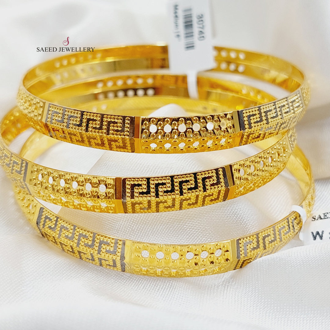 Solid Virna Bangle  Made Of 21K Yellow Gold by Saeed Jewelry-30739