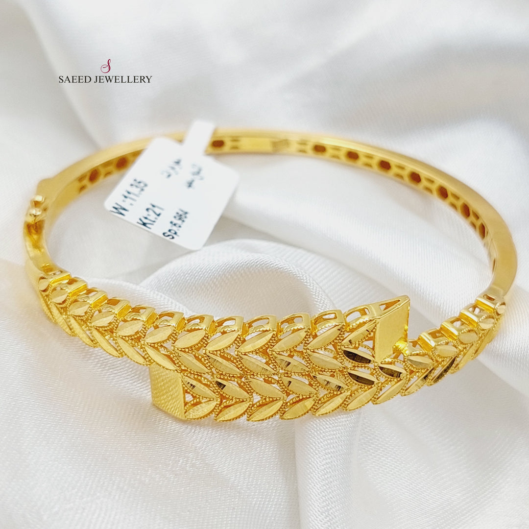 Spike Bangle Bracelet  Made Of 21K Yellow Gold by Saeed Jewelry-29936
