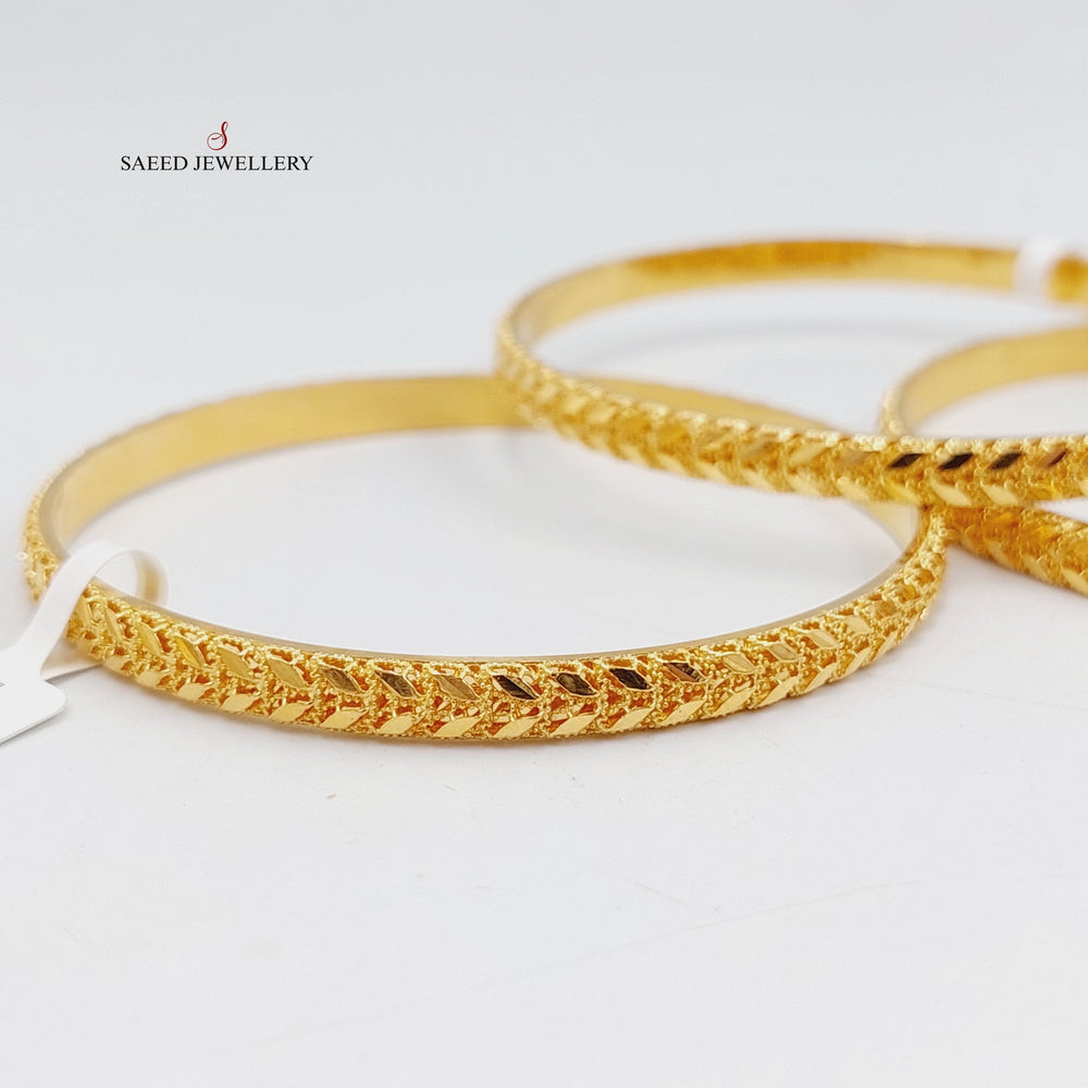 Spike Bangle  Made Of 21K Yellow Gold by Saeed Jewelry-29198
