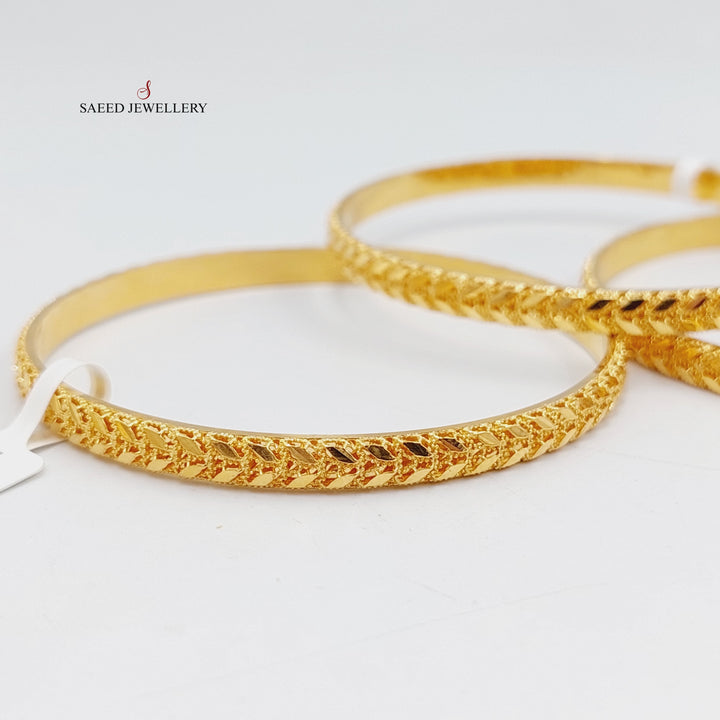 Spike Bangle  Made Of 21K Yellow Gold by Saeed Jewelry-29198