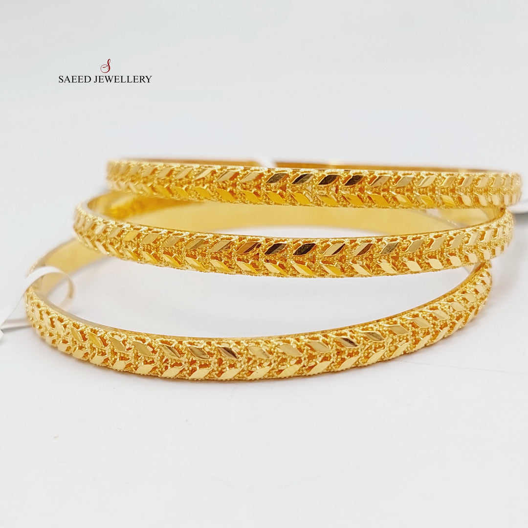 Spike Bangle  Made Of 21K Yellow Gold by Saeed Jewelry-29198