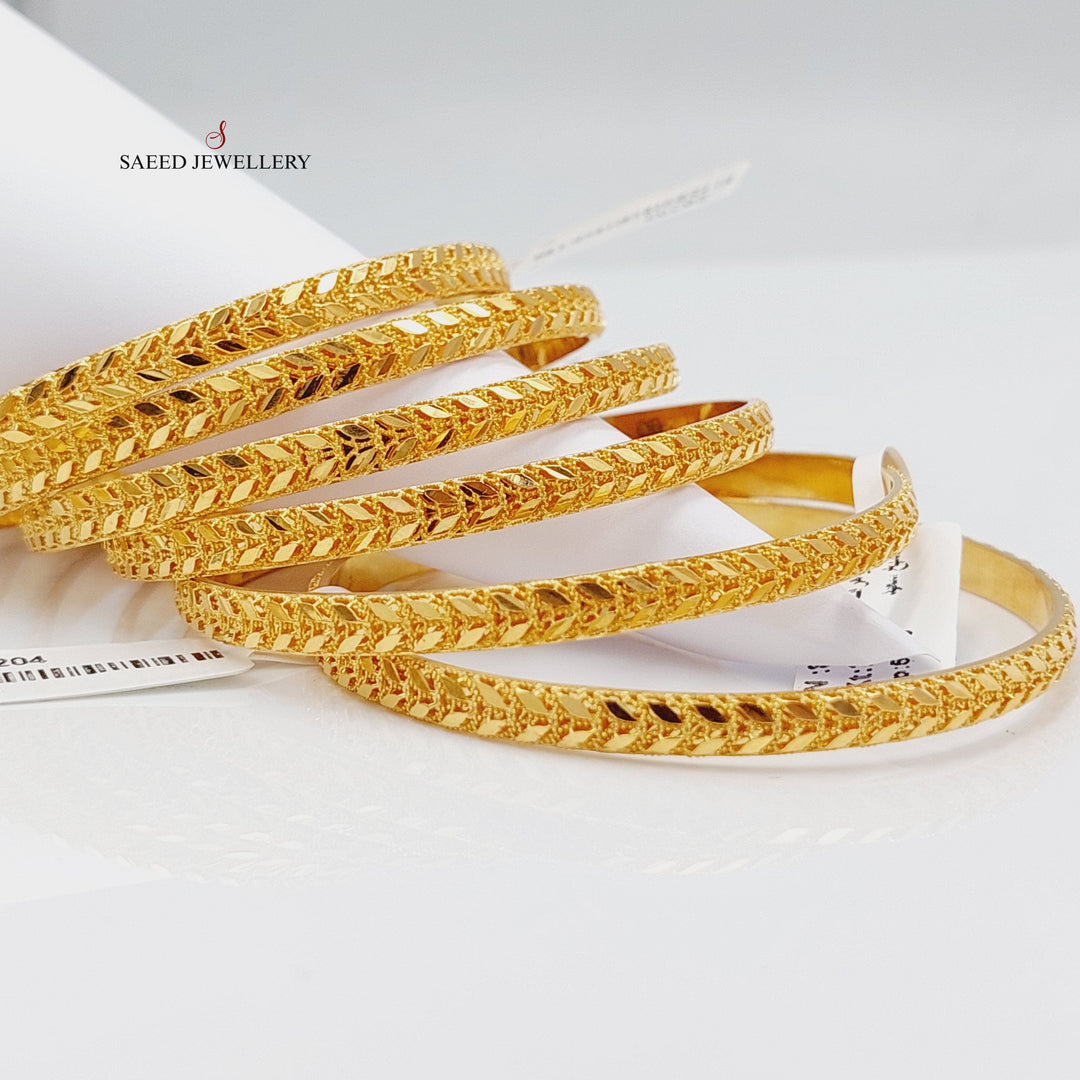 Spike Bangle  Made Of 21K Yellow Gold by Saeed Jewelry-29198