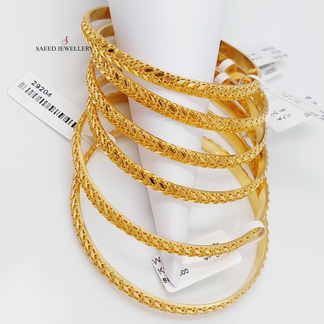 Spike Bangle  Made Of 21K Yellow Gold by Saeed Jewelry-29198