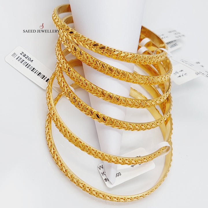 Spike Bangle  Made Of 21K Yellow Gold by Saeed Jewelry-29198