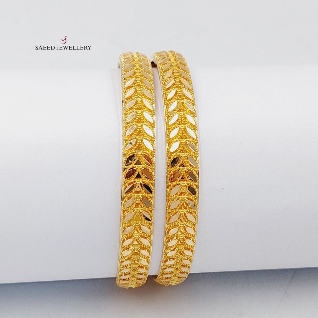 Spike Bangle  Made Of 21K Yellow Gold by Saeed Jewelry-30019