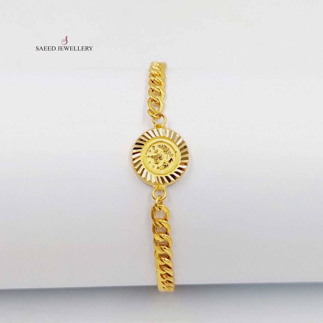 Spike Bracelet  Made of 21K Yellow Gold by Saeed Jewelry-21k-bracelet-31205
