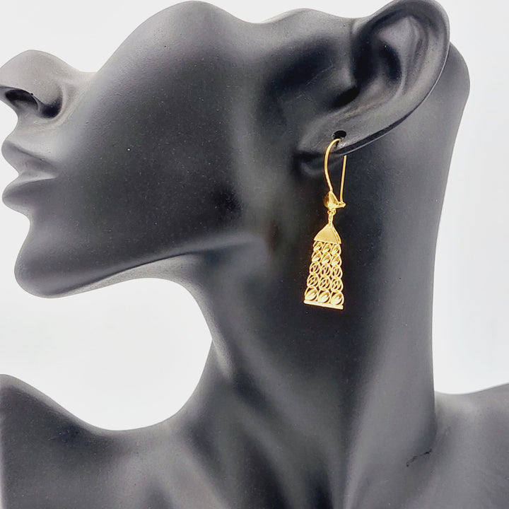 Spike Earrings  Made Of 21K Yellow Gold by Saeed Jewelry-30157