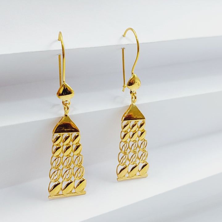 Spike Earrings  Made Of 21K Yellow Gold by Saeed Jewelry-30157