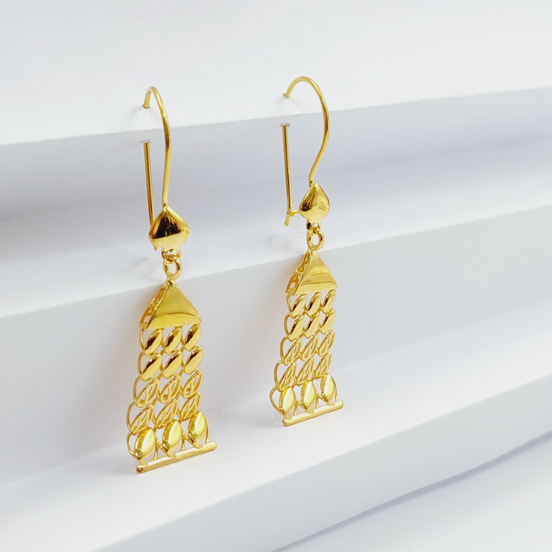 Spike Earrings  Made Of 21K Yellow Gold by Saeed Jewelry-30157