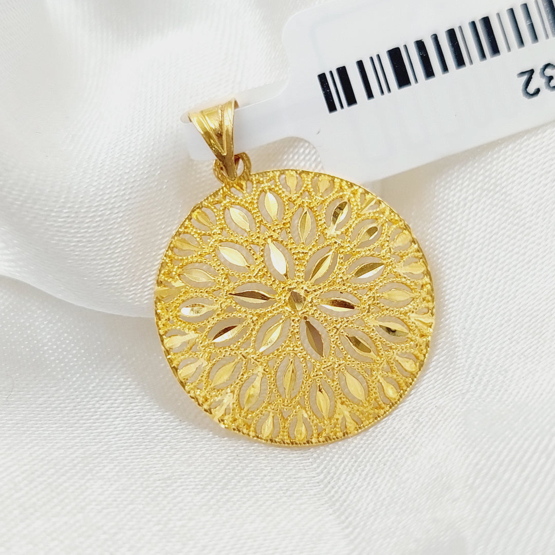 Spike Pendant Made Of 21K Yellow Gold by Saeed Jewelry-28432