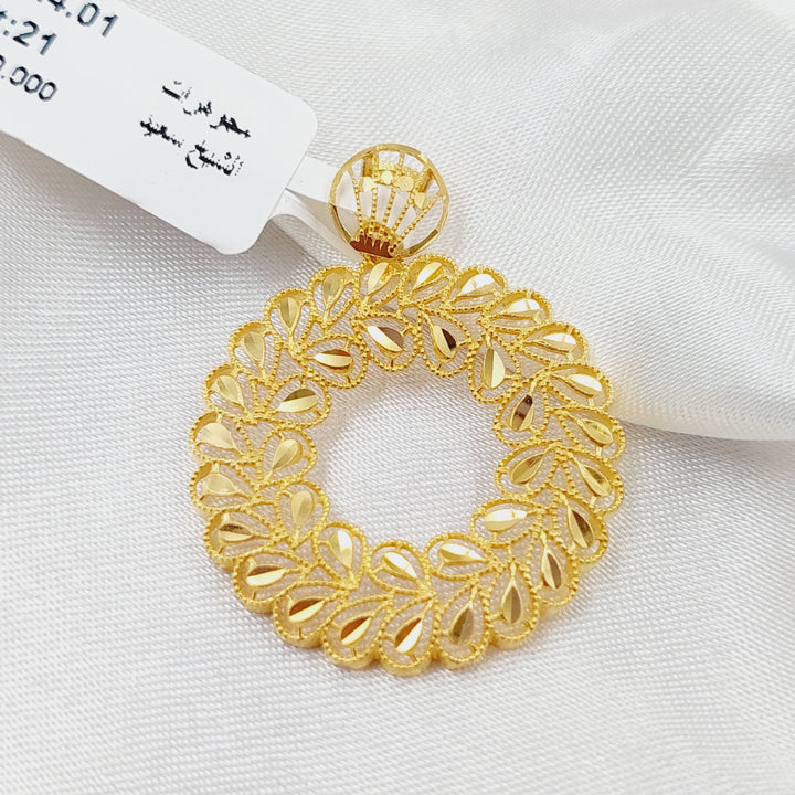 Spike Pendant Made Of 21K Yellow Gold by Saeed Jewelry-28537