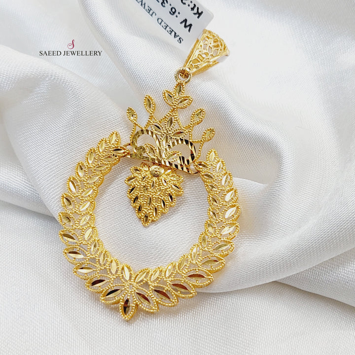 Spike Pendant  Made of 21K Yellow Gold by Saeed Jewelry-30948