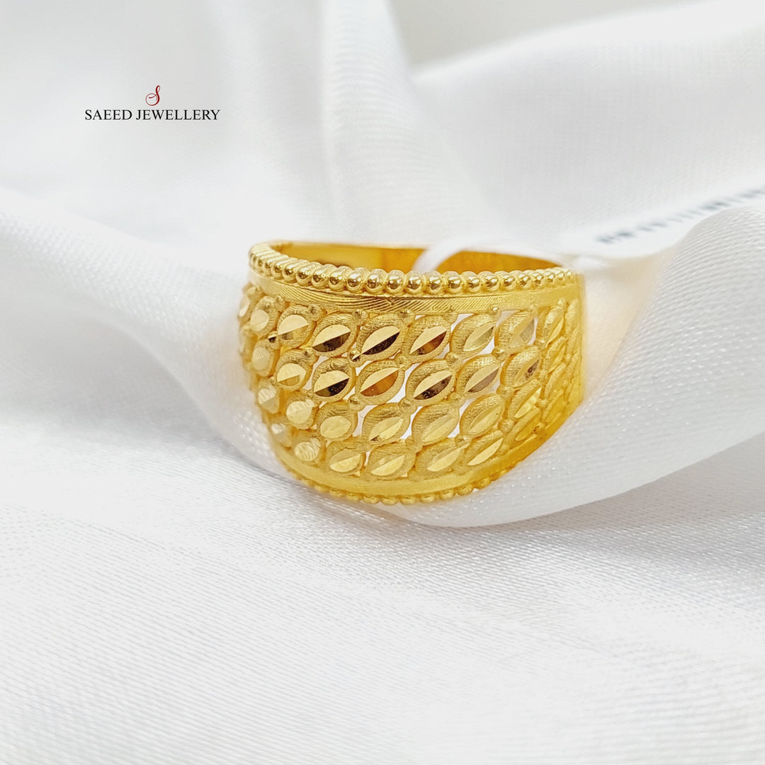 Spike Ring Made Of 21K Yellow Gold by Saeed Jewelry-28355