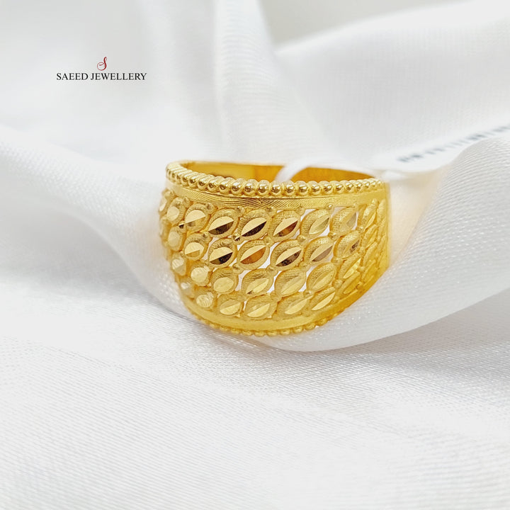 Spike Ring Made Of 21K Yellow Gold by Saeed Jewelry-28355