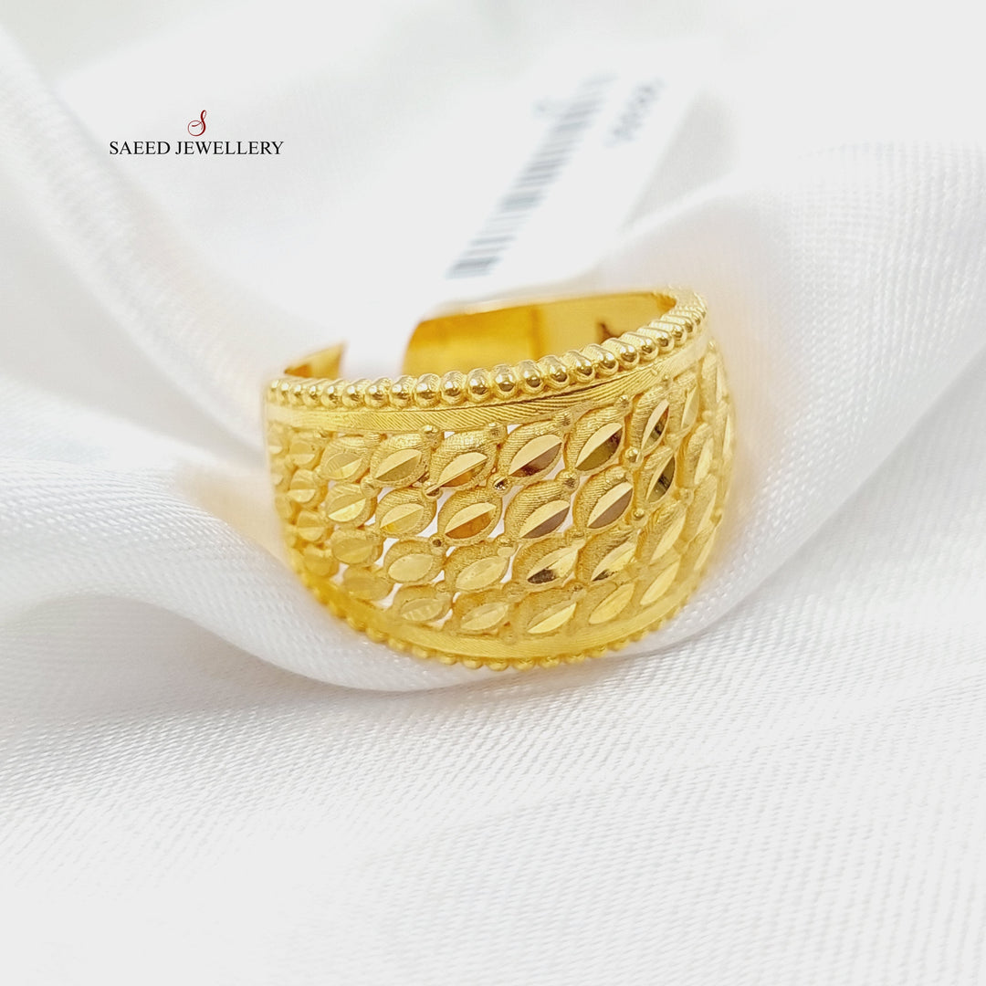 Spike Ring Made Of 21K Yellow Gold by Saeed Jewelry-28355