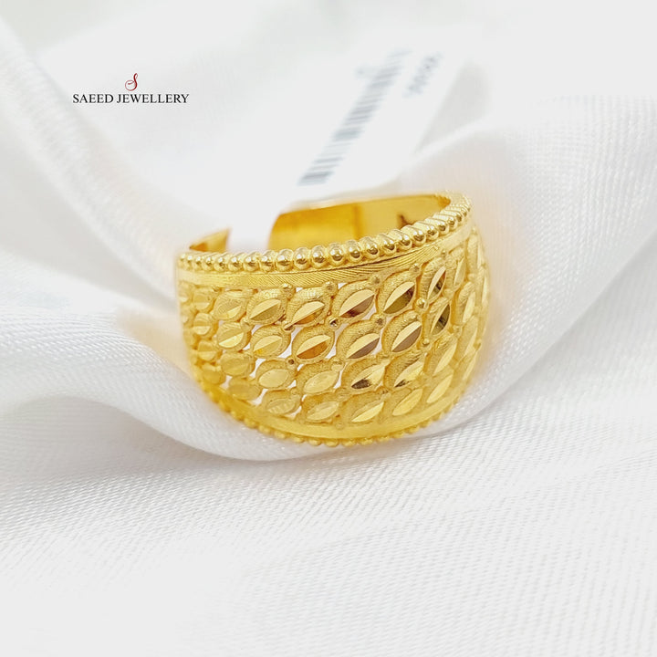 Spike Ring Made Of 21K Yellow Gold by Saeed Jewelry-28355