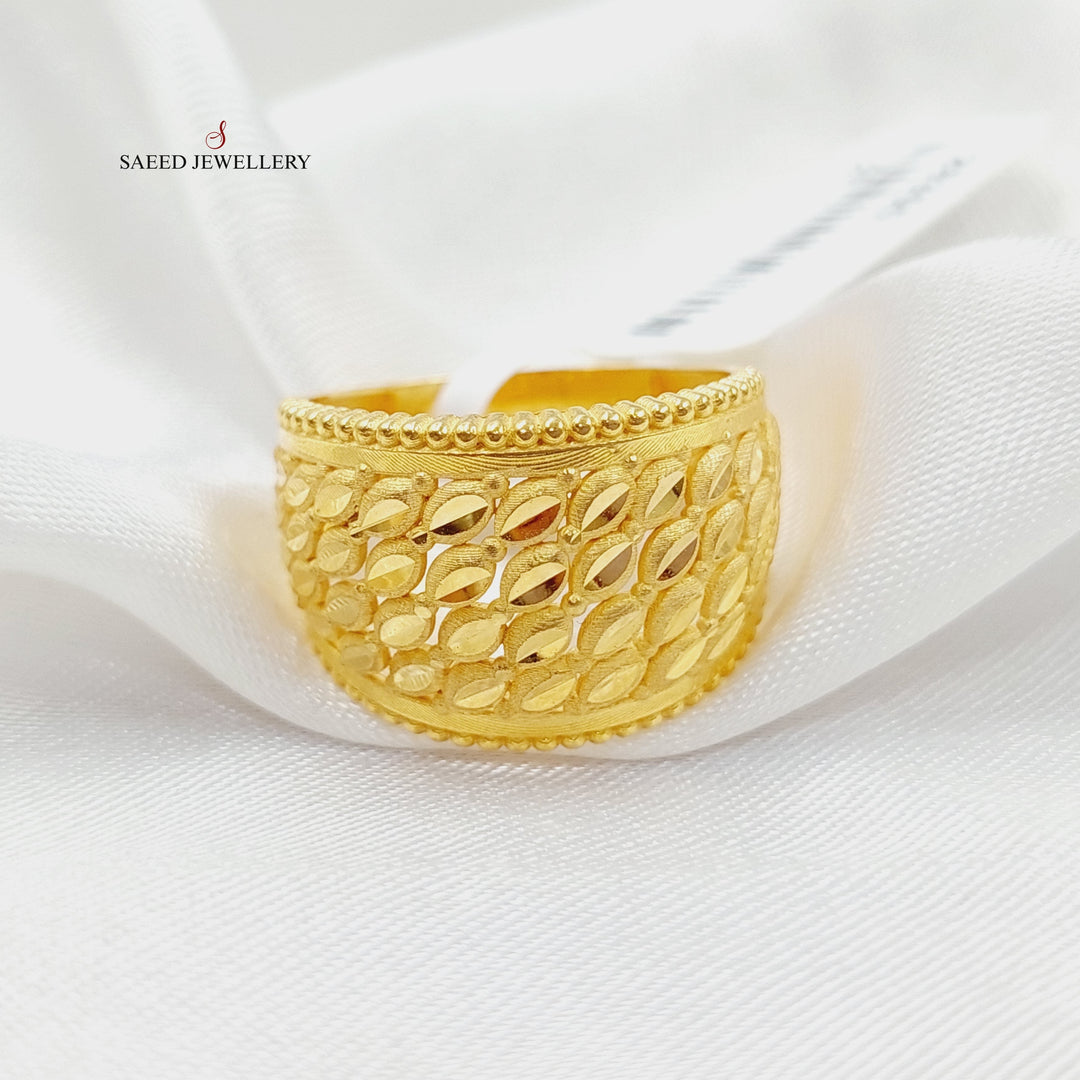 Spike Ring Made Of 21K Yellow Gold by Saeed Jewelry-28355
