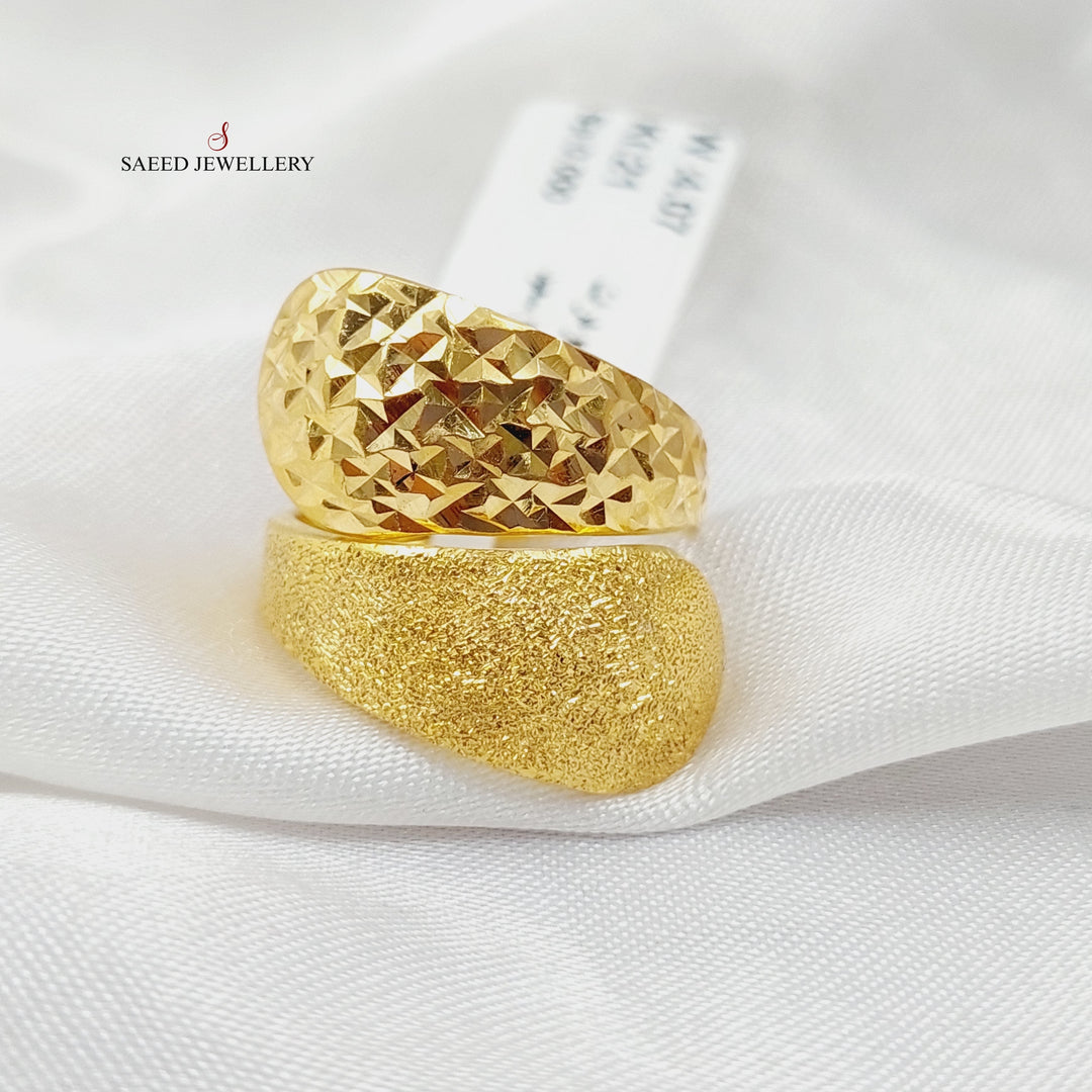 Spike Ring Made Of 21K Yellow Gold by Saeed Jewelry-28550