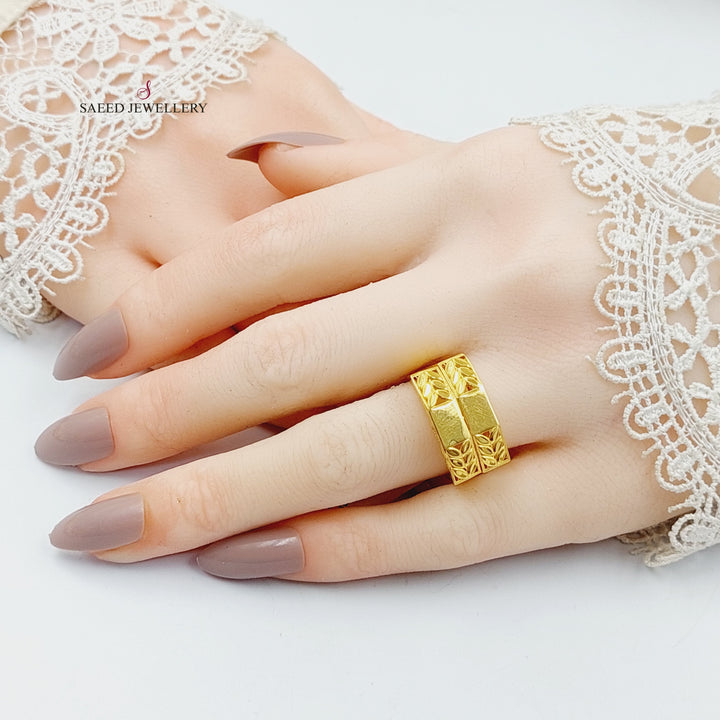 Spike Ring  Made Of 21K Yellow Gold by Saeed Jewelry-29949