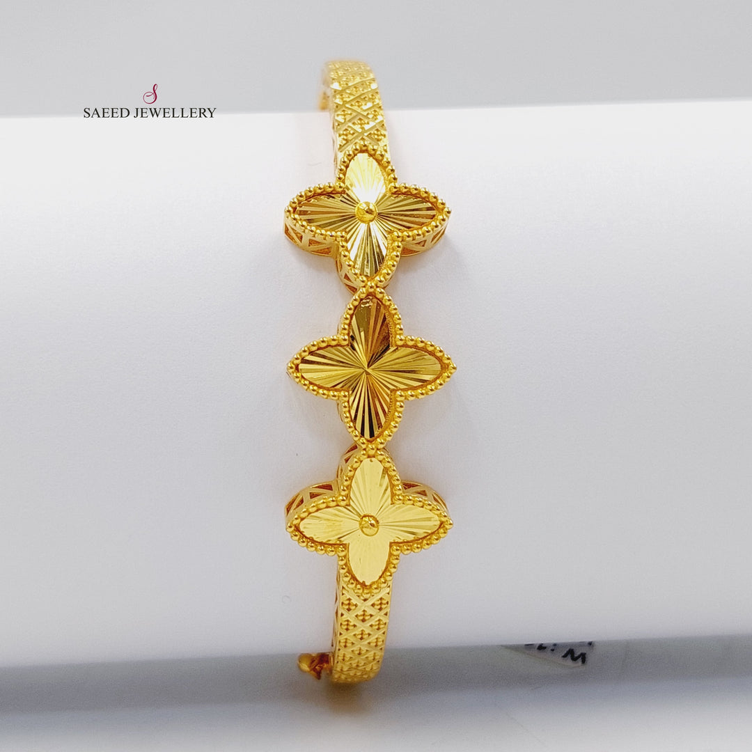 Star Bangle Bracelet  Made Of 21K Yellow Gold by Saeed Jewelry-29937