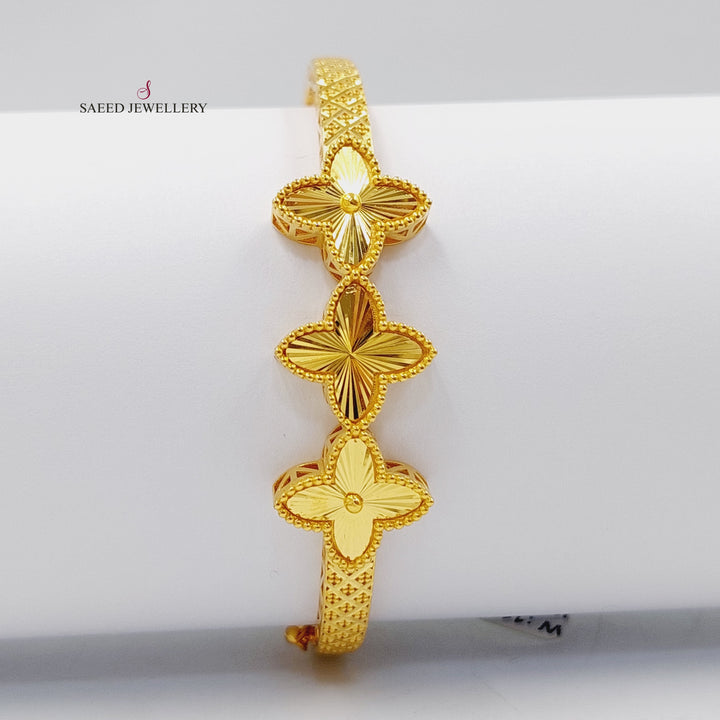 Star Bangle Bracelet  Made Of 21K Yellow Gold by Saeed Jewelry-29937