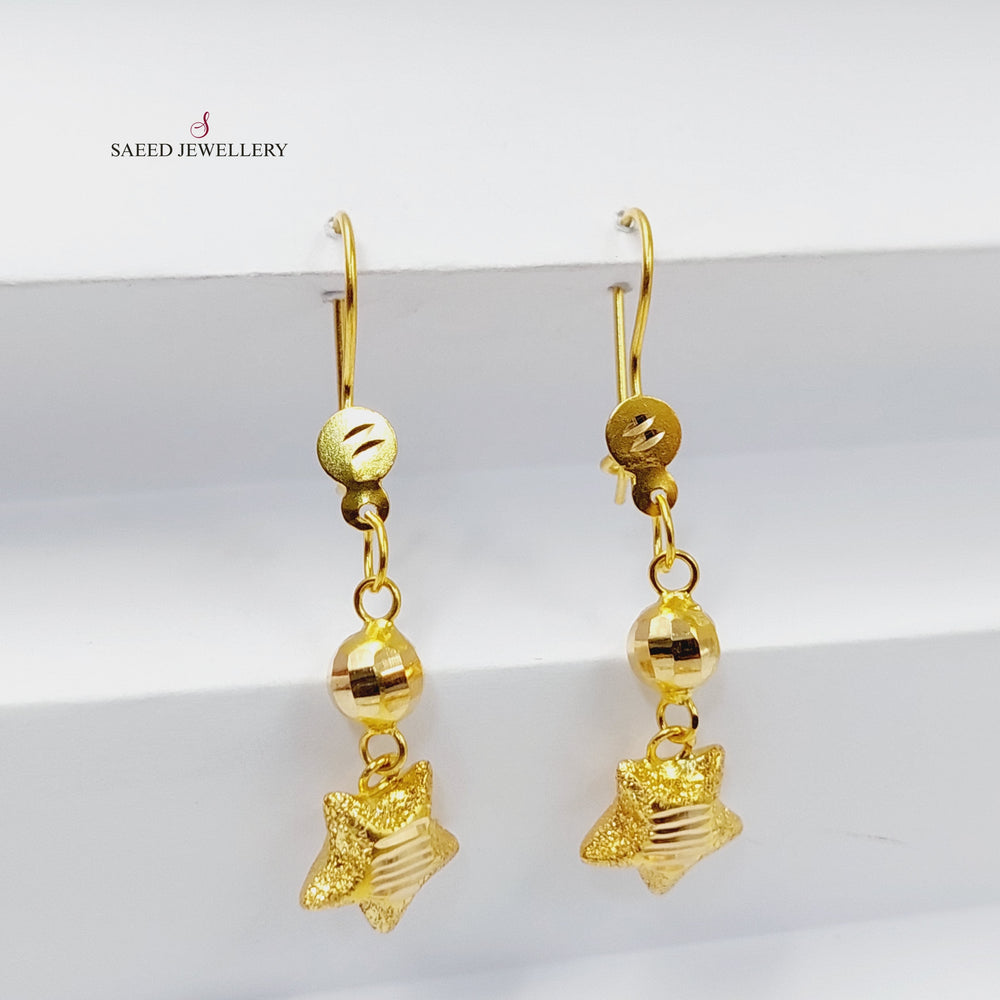 Star Earrings  Made Of 21K Yellow Gold by Saeed Jewelry-29924
