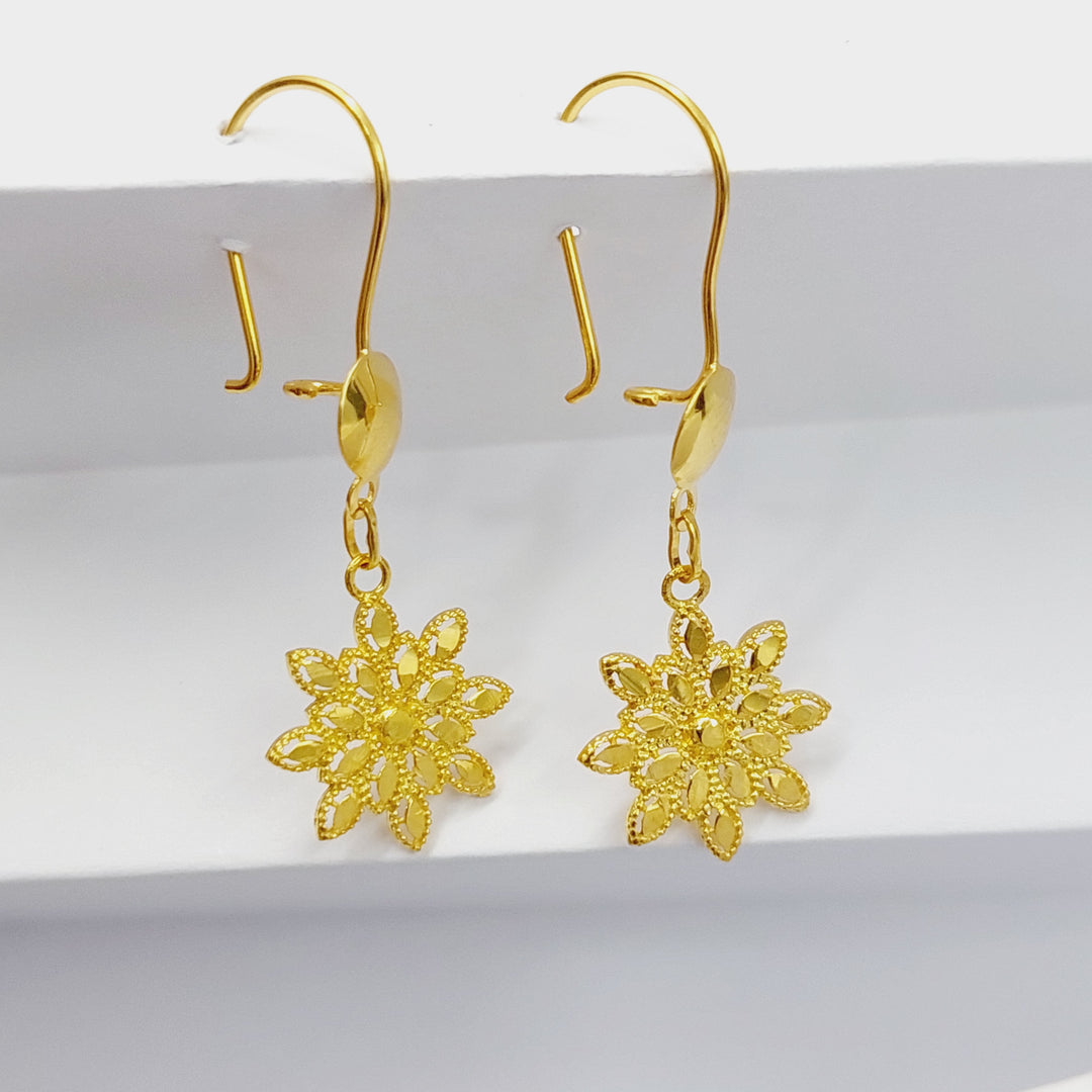 Sun Earrings Made Of 18K Yellow Gold
<br><br> by Saeed Jewelry-29341