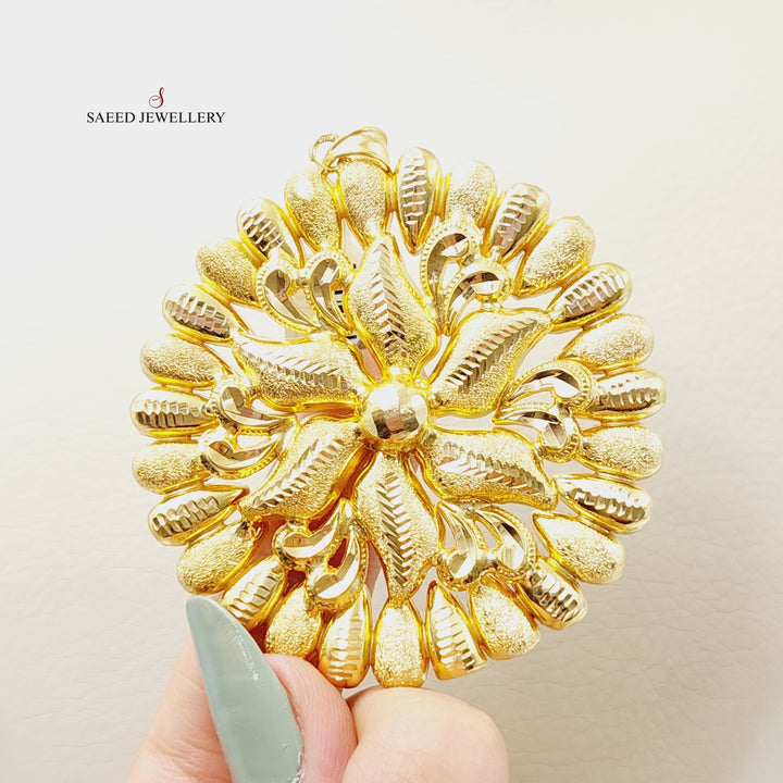 Sun Pendant Made Of 21K Yellow Gold by Saeed Jewelry-28533
