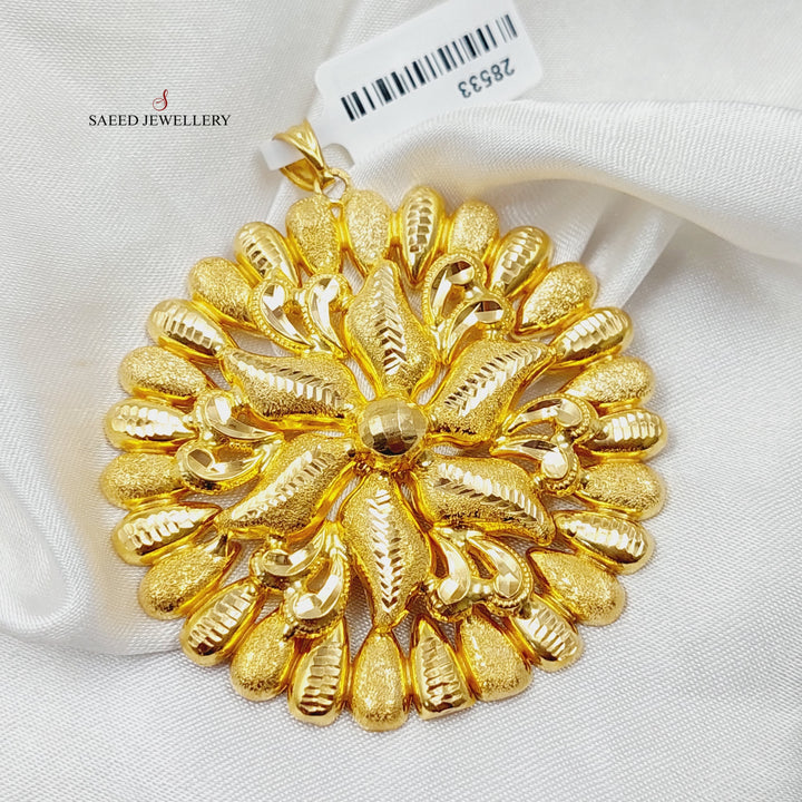 Sun Pendant Made Of 21K Yellow Gold by Saeed Jewelry-28533