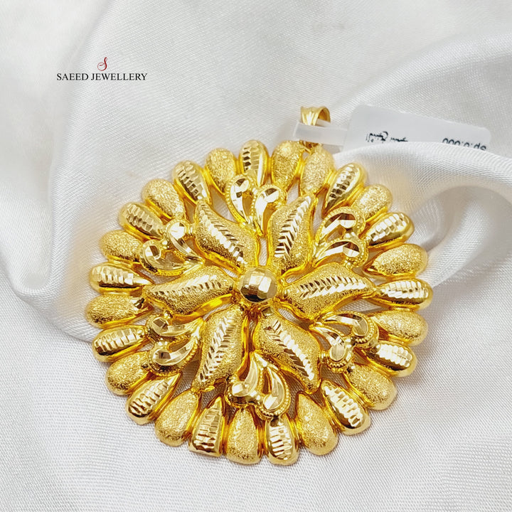 Sun Pendant Made Of 21K Yellow Gold by Saeed Jewelry-28533