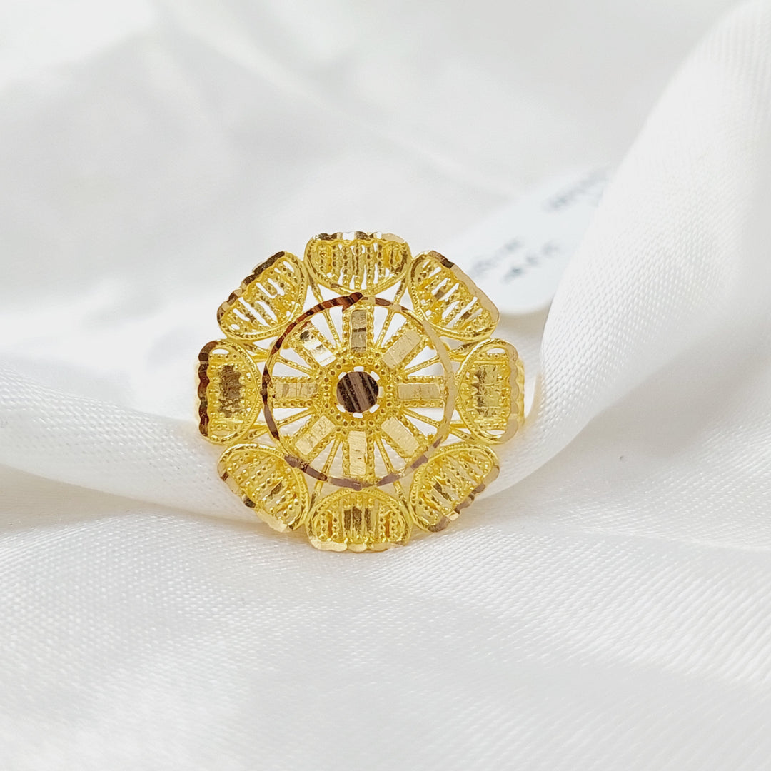 Sun Ring Made Of 21K Yellow Gold by Saeed Jewelry-28422