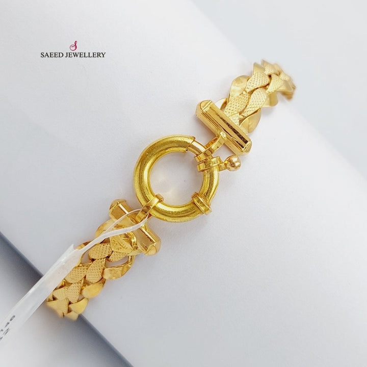 Taft Bracelet Made Of 21K Yellow Gold by Saeed Jewelry-28436