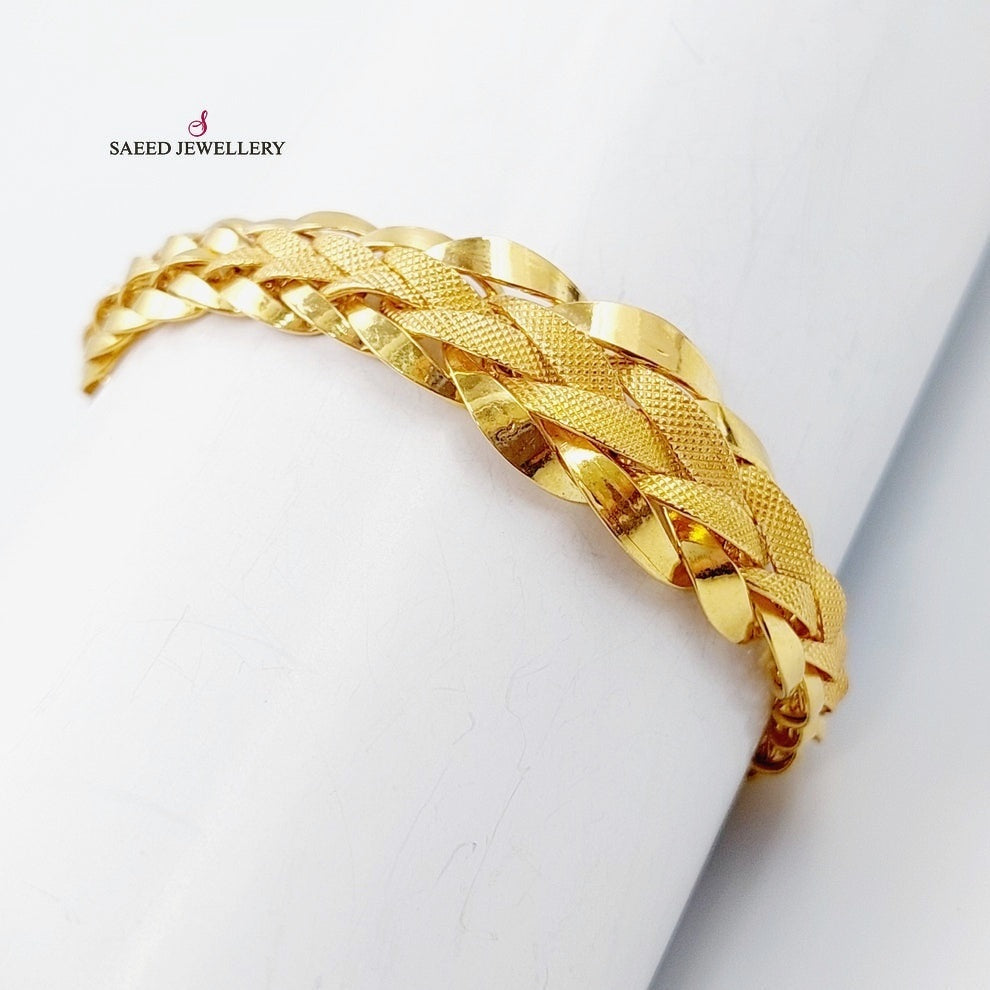 Taft Bracelet Made Of 21K Yellow Gold by Saeed Jewelry-28436