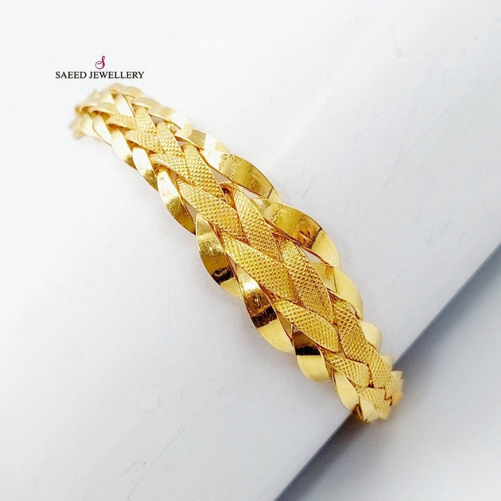 Taft Bracelet Made Of 21K Yellow Gold by Saeed Jewelry-28436