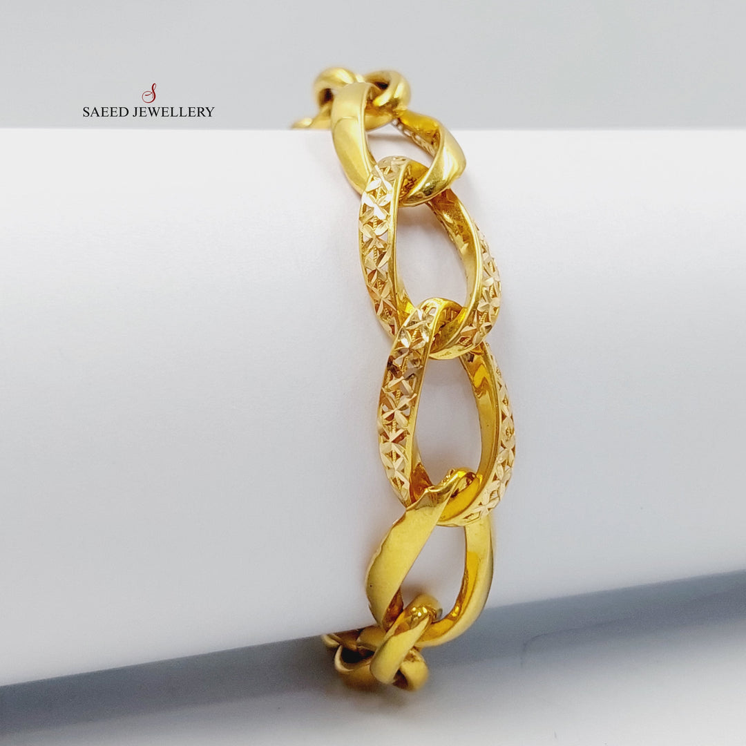 Taft Bracelet  Made Of 21K Yellow Gold by Saeed Jewelry-28902