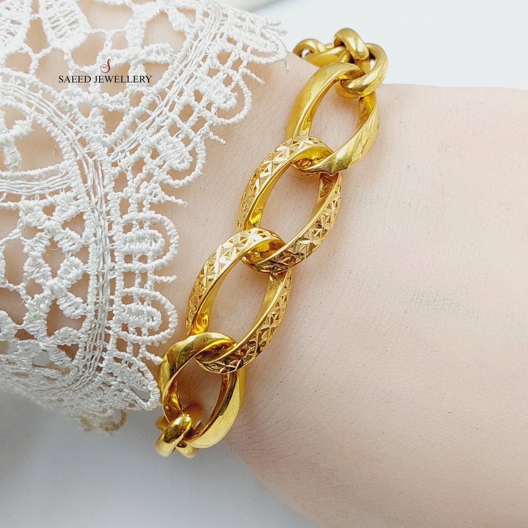 Taft Bracelet  Made Of 21K Yellow Gold by Saeed Jewelry-28902