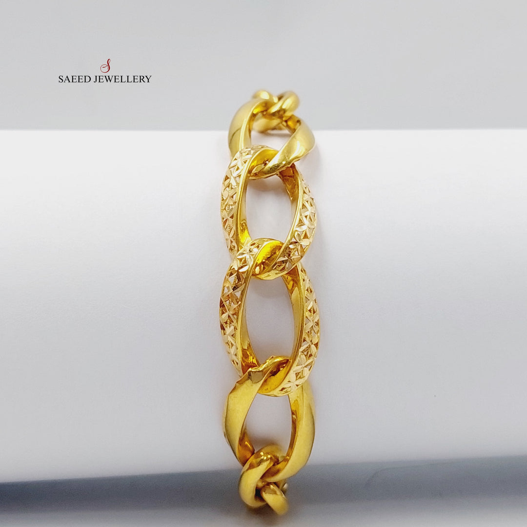 Taft Bracelet  Made Of 21K Yellow Gold by Saeed Jewelry-28902