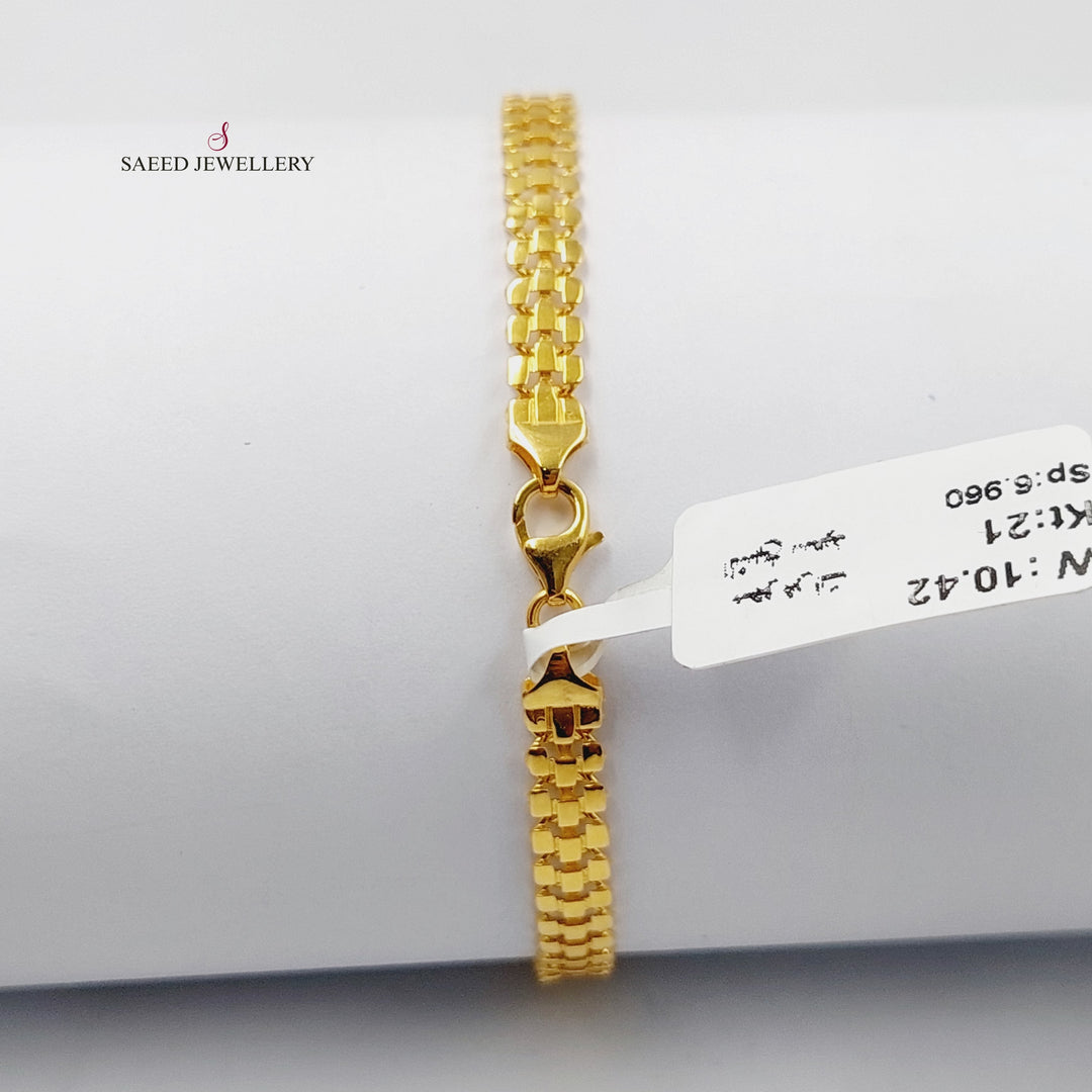 Taft Bracelet  Made Of 21K Yellow Gold by Saeed Jewelry-29369