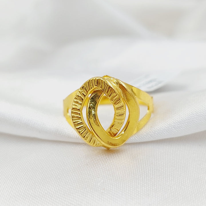 Taft Ring  Made of 21K Yellow Gold by Saeed Jewelry-31043