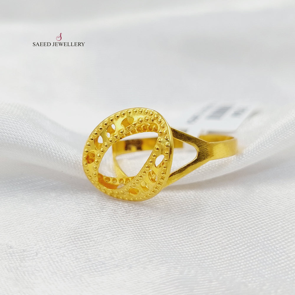 Taft Ring  Made of 21K Yellow Gold by Saeed Jewelry-31044