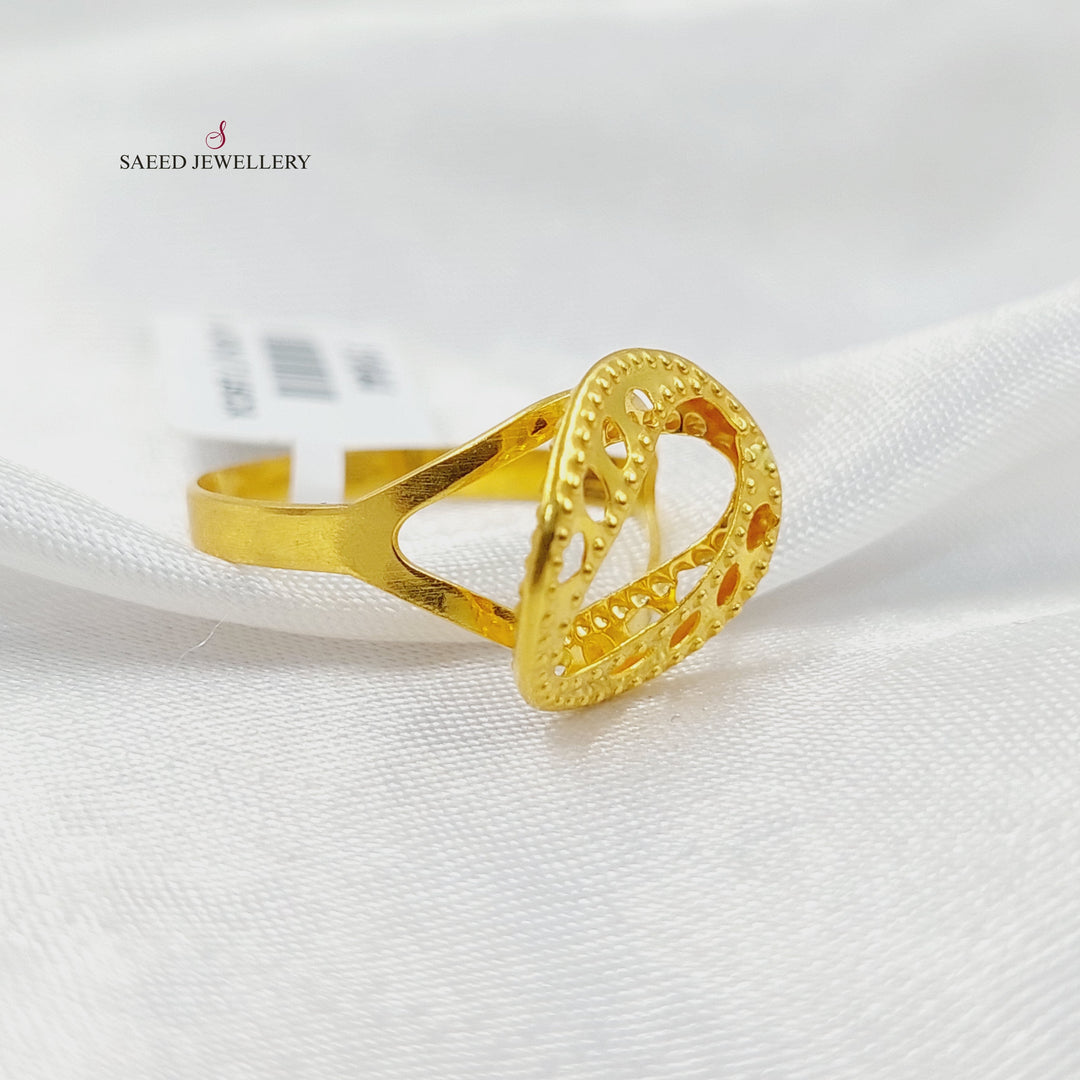 Taft Ring  Made of 21K Yellow Gold by Saeed Jewelry-31044