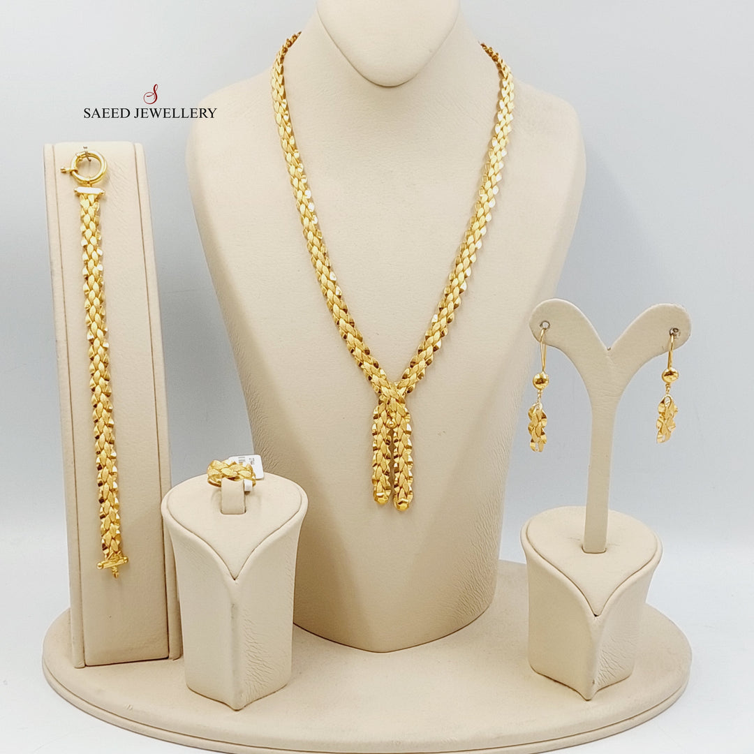 Taft Set Made Of 21K Yellow Gold by Saeed Jewelry-27944