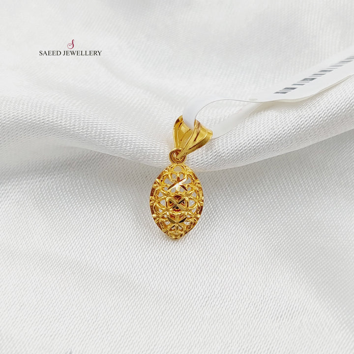 Tear pendant Made Of 21K Yellow Gold by Saeed Jewelry-30381