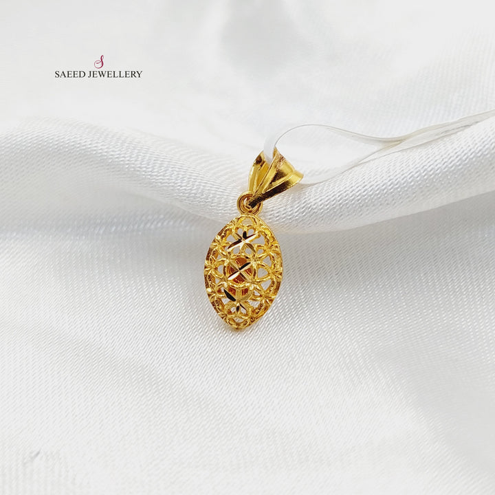 Tear pendant Made Of 21K Yellow Gold by Saeed Jewelry-30381