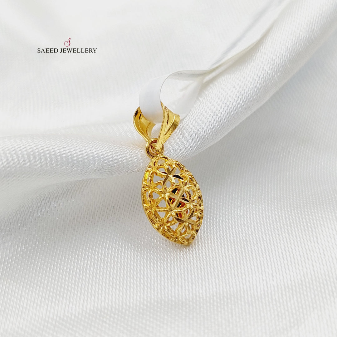 Tear pendant Made Of 21K Yellow Gold by Saeed Jewelry-30381